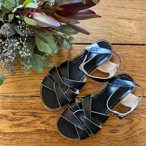Black saltwater sandals